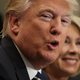 U.S. President Donald Trump speaks as Secretary of Education Betsy DeVos listens during a parent-teacher conference at the Roosevelt Room of the White House February 14, 2017 in Washington, DC. The White House held the session to discuss education.